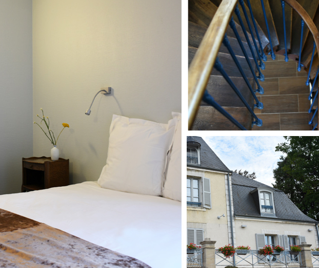 photos de l'hôtel 3 étoiles à Reuilly (36) et d'une des chambres